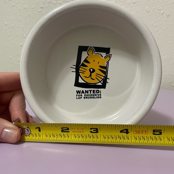 Mug Shots Cat Riveria Van Beers Stoneware Food Water Bowl Signature Housewares - Picture 5 of 6